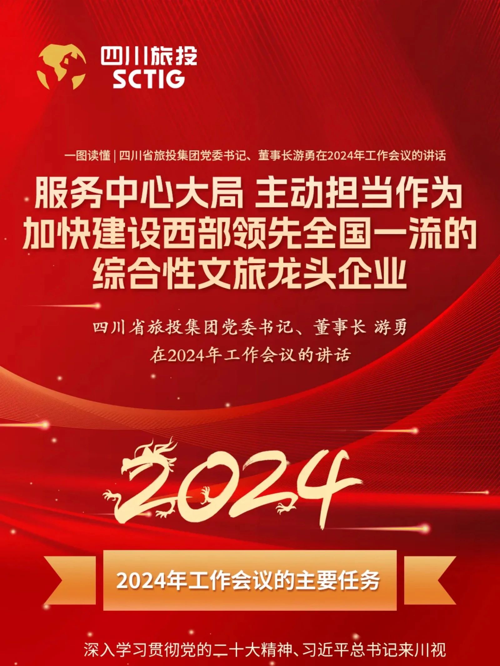四川省尊龙凯时集团党委书记、董事长游勇在2024年工作会议的讲话